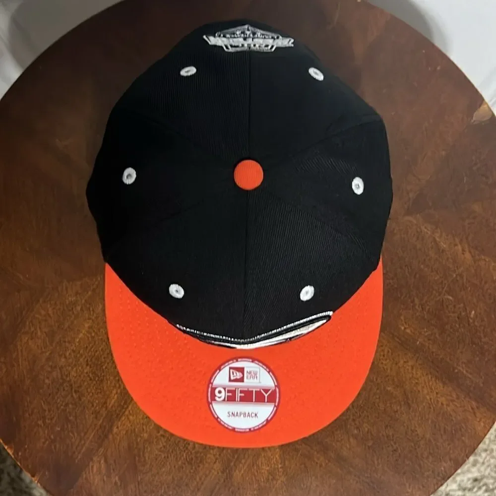 🔥🏒 Anaheim Ducks NHL Hockey Retro Logo Black/Orange New Era Snapback Hat - NEW